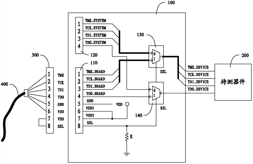 Joint test action group (JTAG) test link and diasonograph thereof