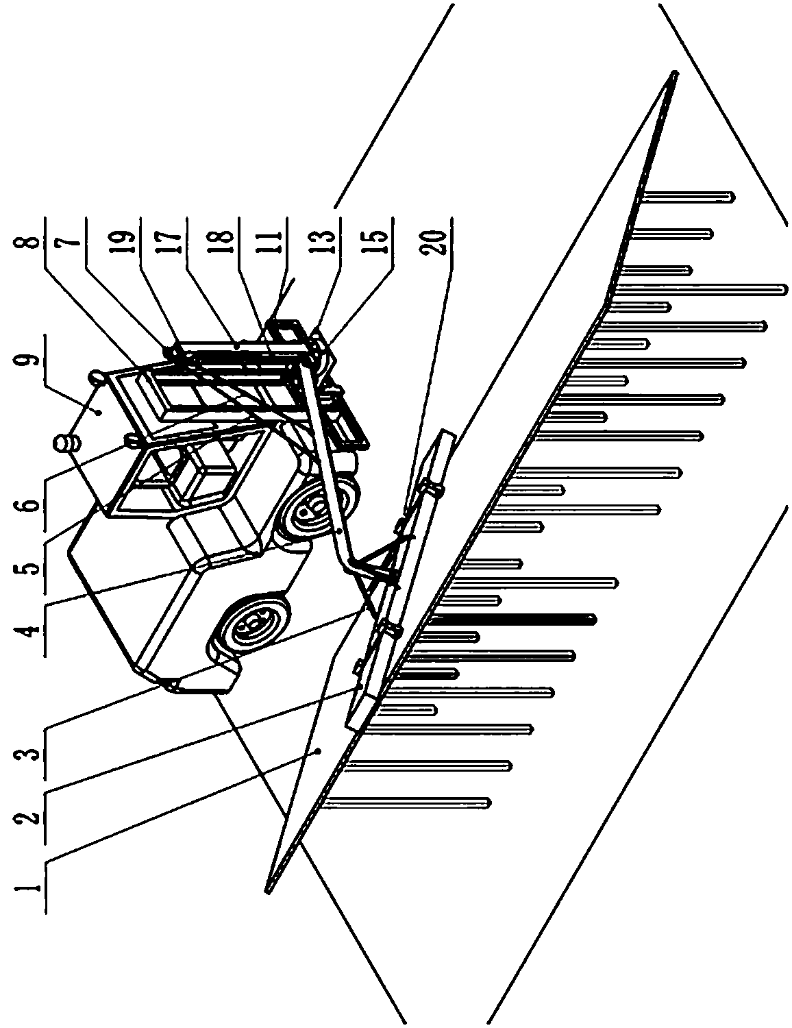 Efficient dust removal device for solar photovoltaic panel