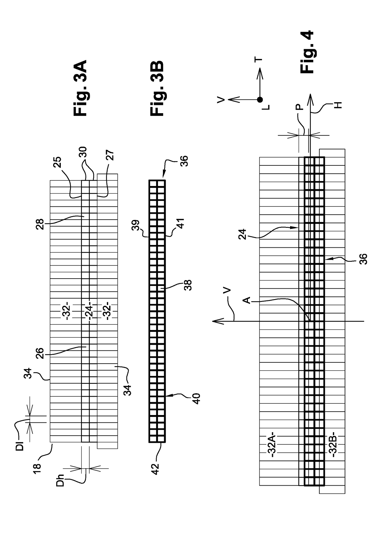 Lighting device projecting two vertically offset matrices of light pixels