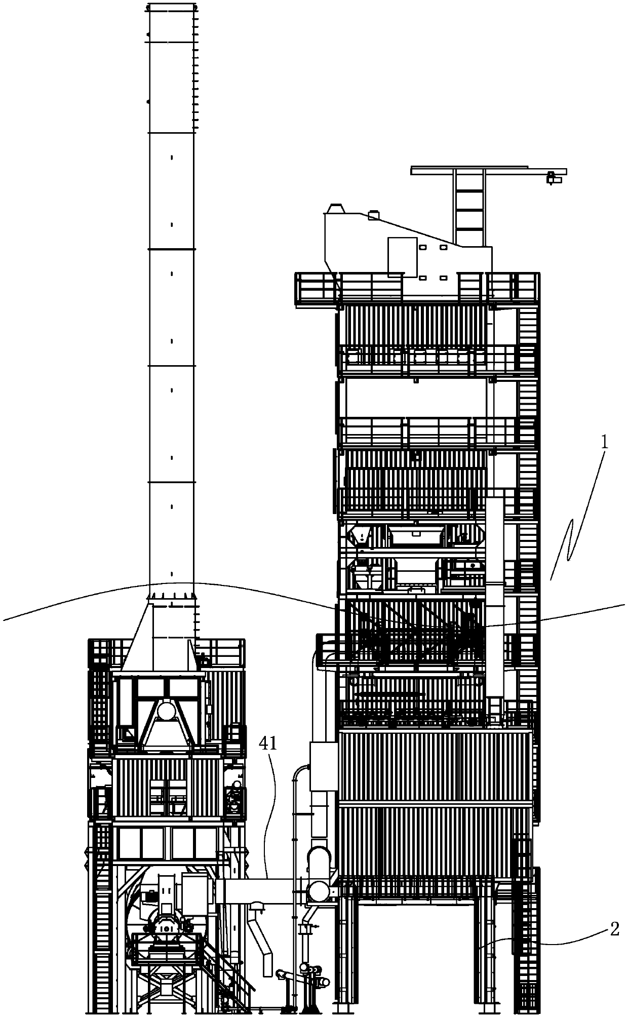 Asphalt smoke treatment system for loading area of asphalt stirring station