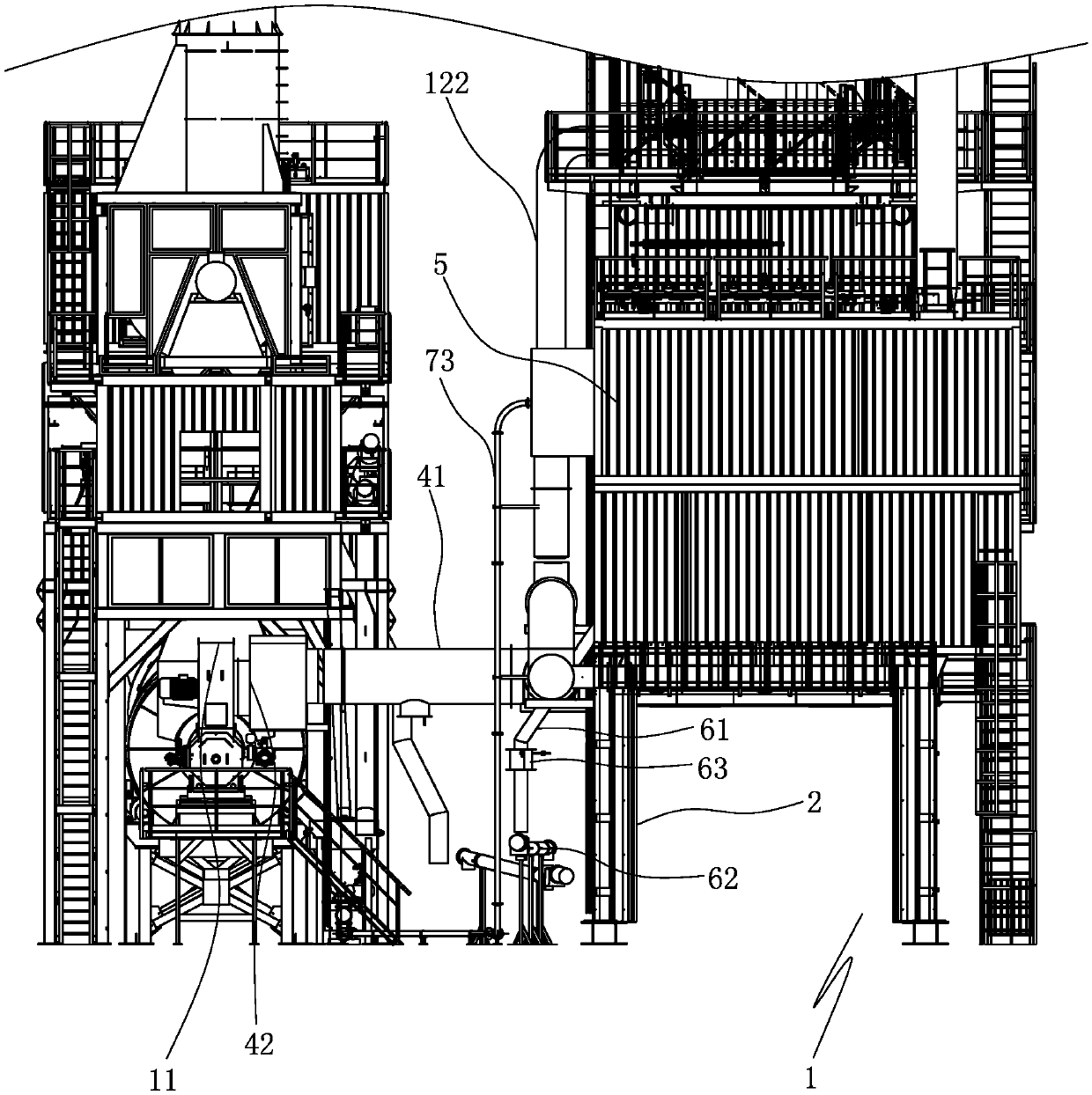 Asphalt smoke treatment system for loading area of asphalt stirring station