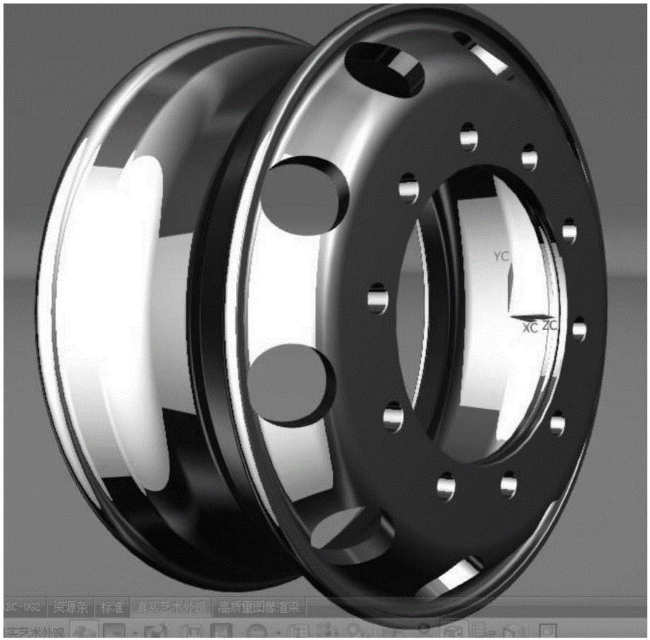 Liquid forging process method for 6061-material commercial vehicle aluminium alloy hub