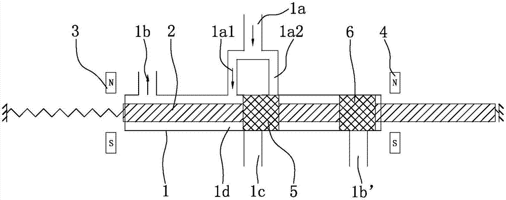 Fluid switching electromagnetic valve and endoscope with same