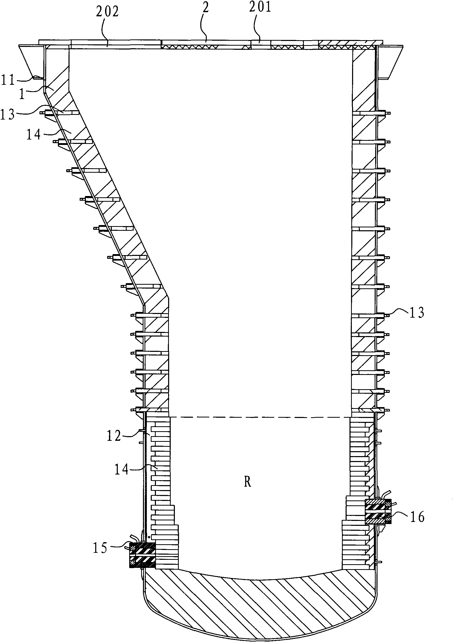 Self-heating smelting furnace