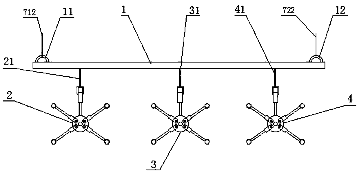 An integral hoisting device for building curtain wall glass and its working method