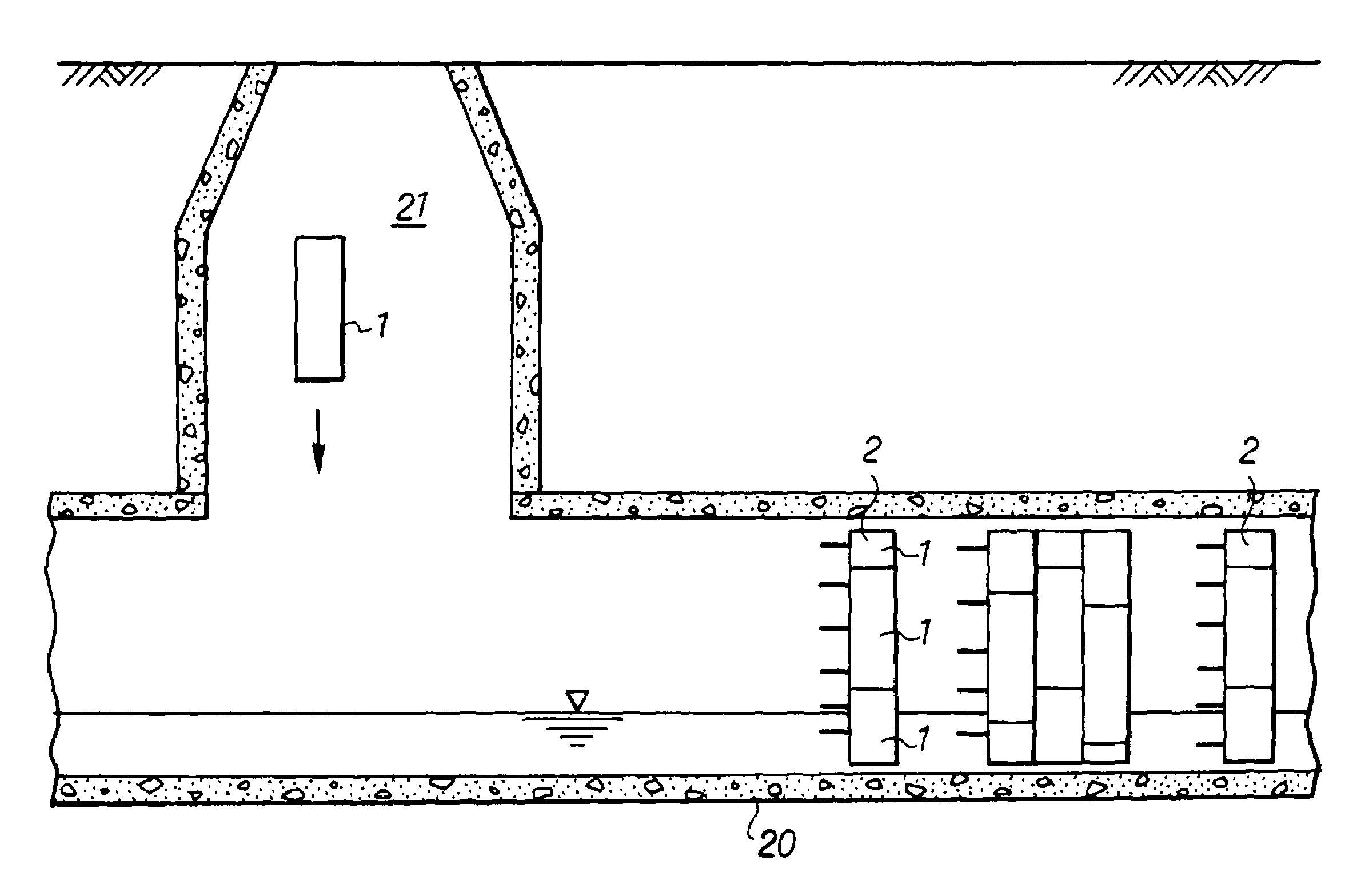 Block unit for repairing flow passage facilities and method of repairing flow passage facilities