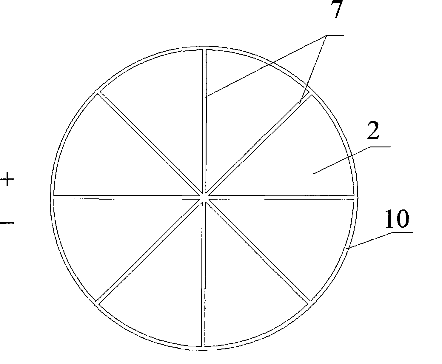 Circular silicon thin-film solar cell