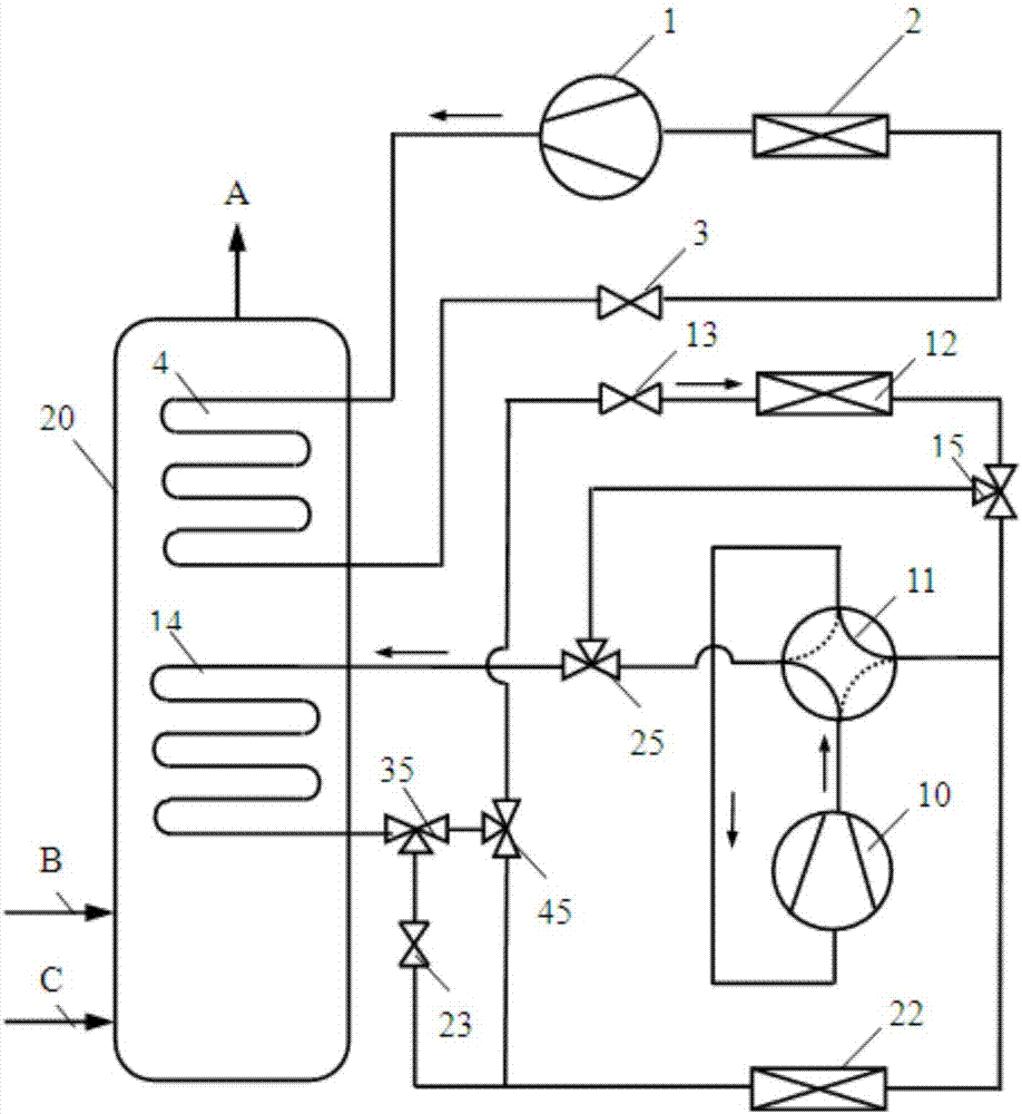 Carbon-dioxide-combined-type heat pump hot water and air conditioning system and control method thereof