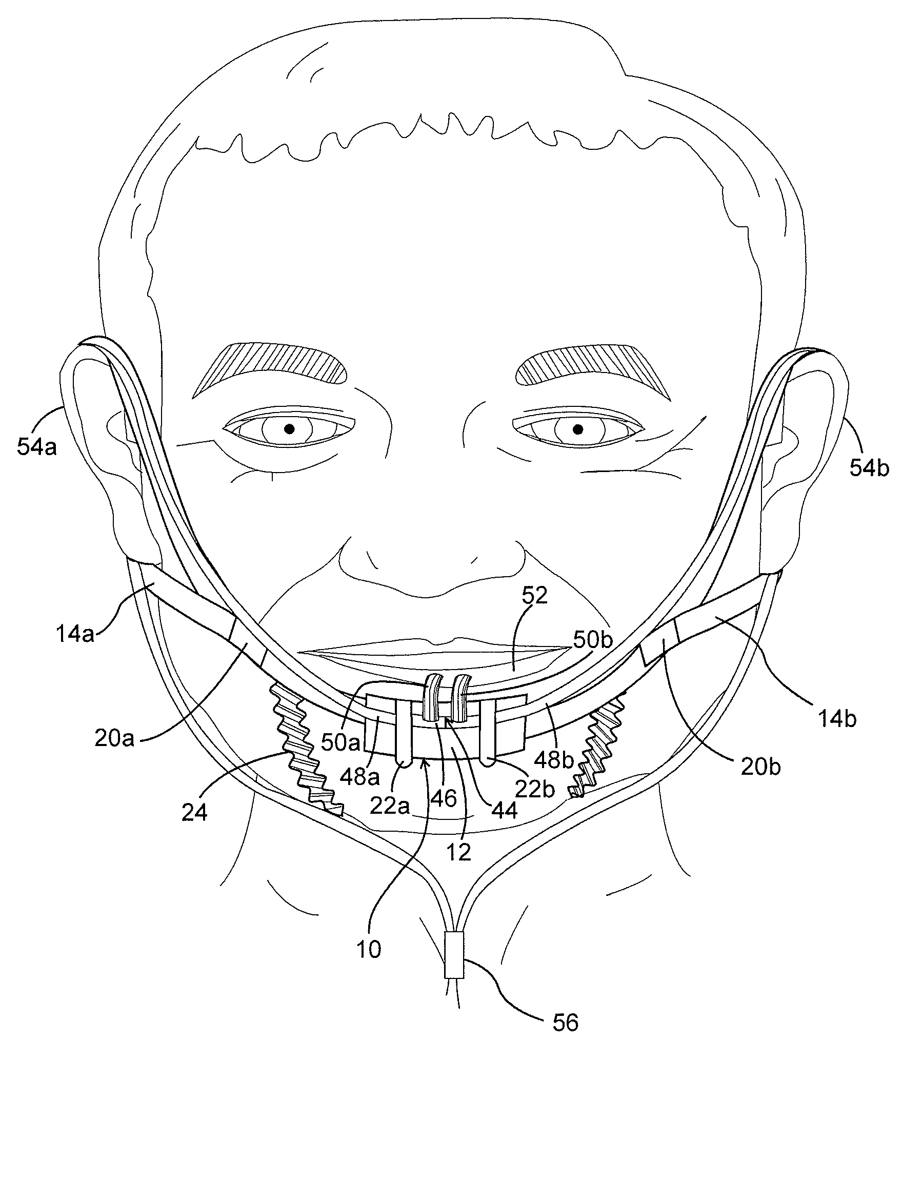 Apparatus for positioning a nasal cannula