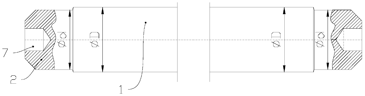 Mandril with conical end part