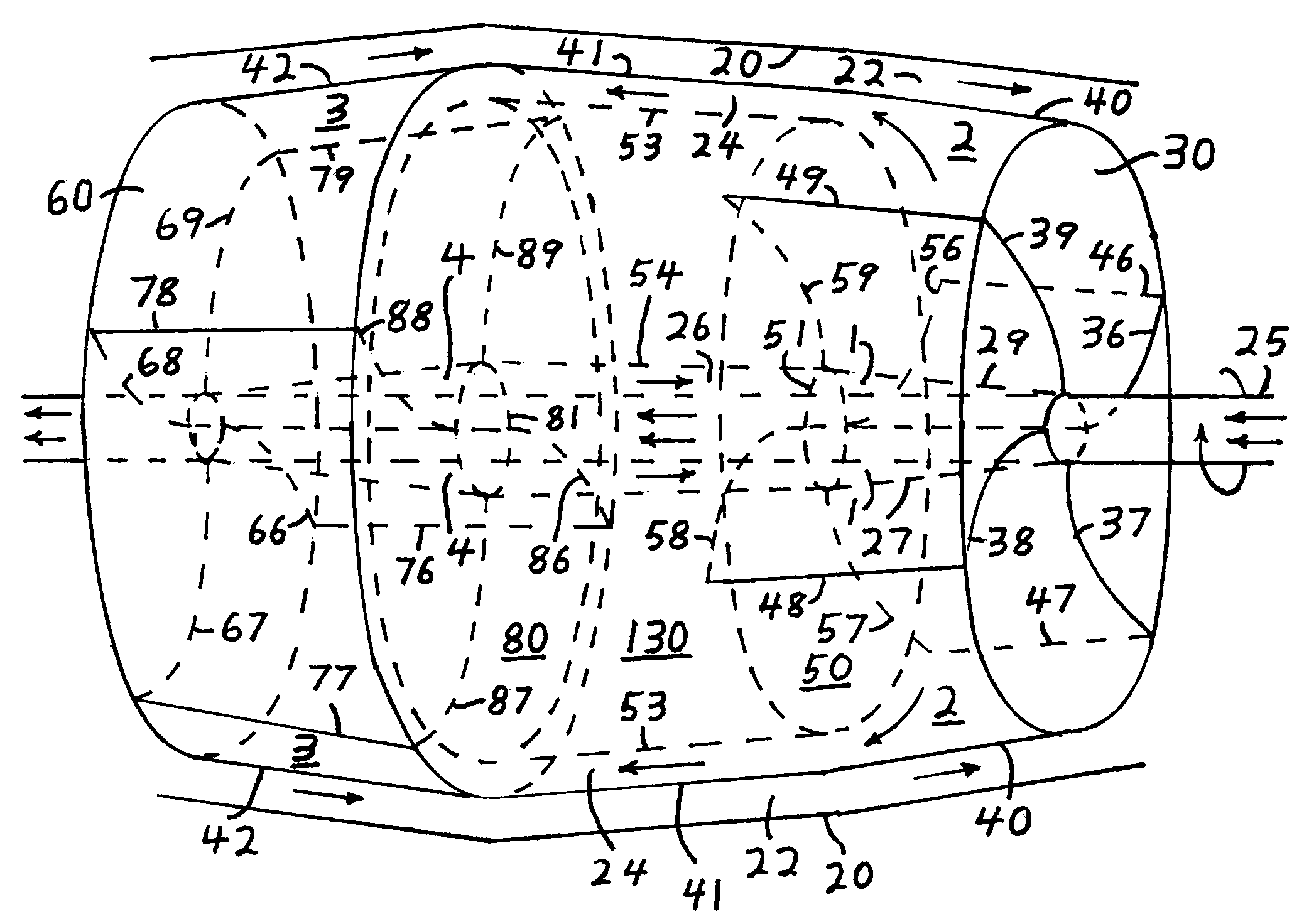 Heat engine / heat pump using centrifugal fans