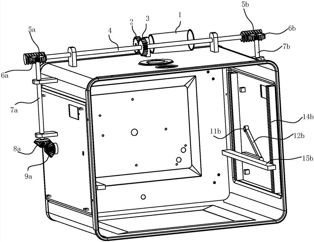 Baking tray support lifting mechanism for oven