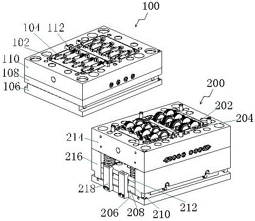 Mold for producing packing box and mold manufacturing device