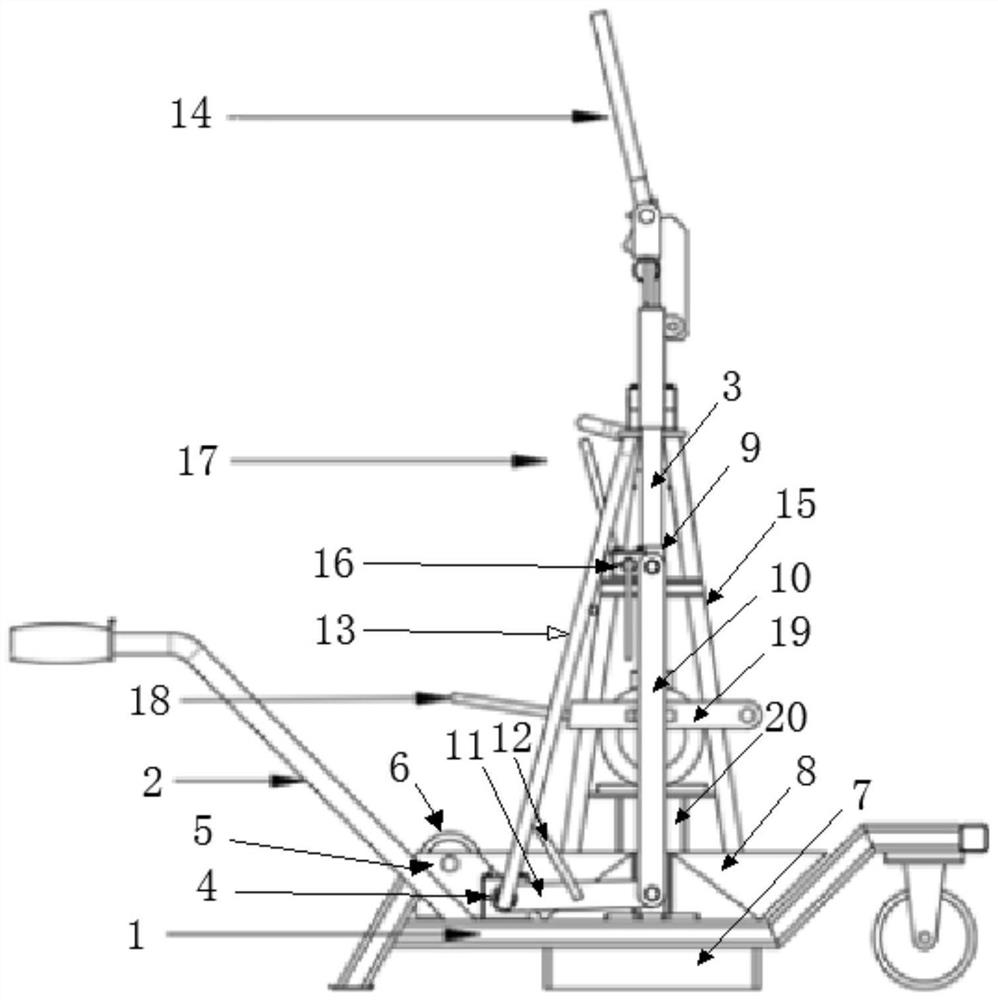 A mobile asphalt mixture stripping machine