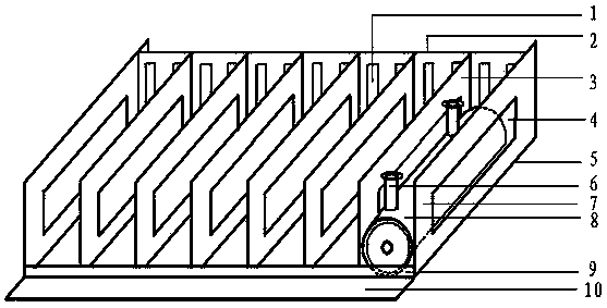 Dialyzer storage rack in refrigerator