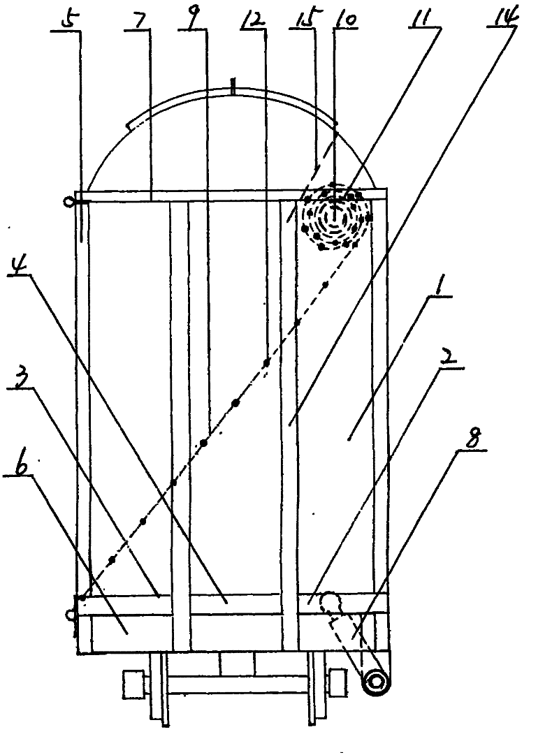 Roll bending side-discharging carriage