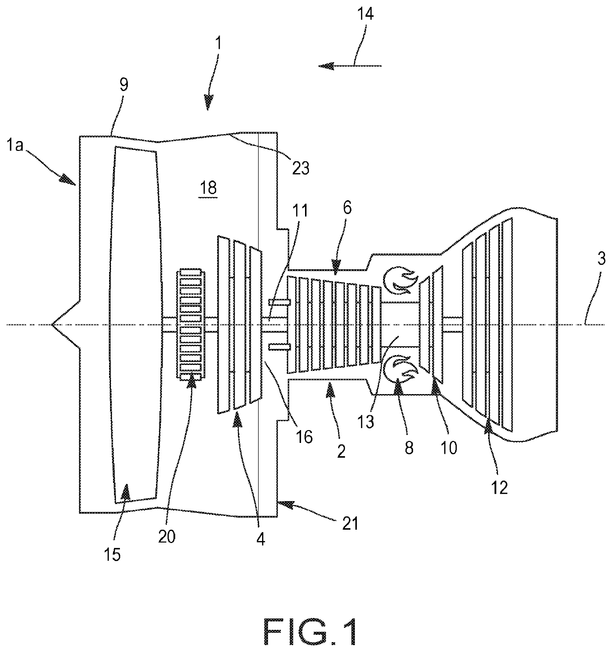 Aircraft turbine engine with improved mechanical power takeoff