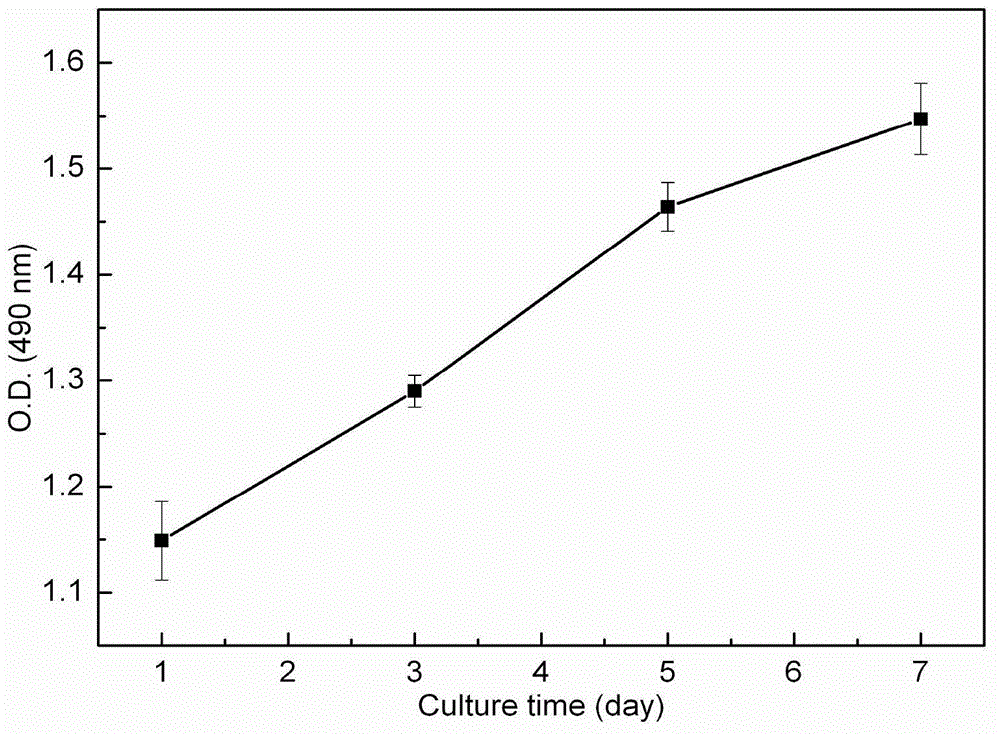 Bacterial cellulose/collagen composite material having biocompatibility and preparation method thereof