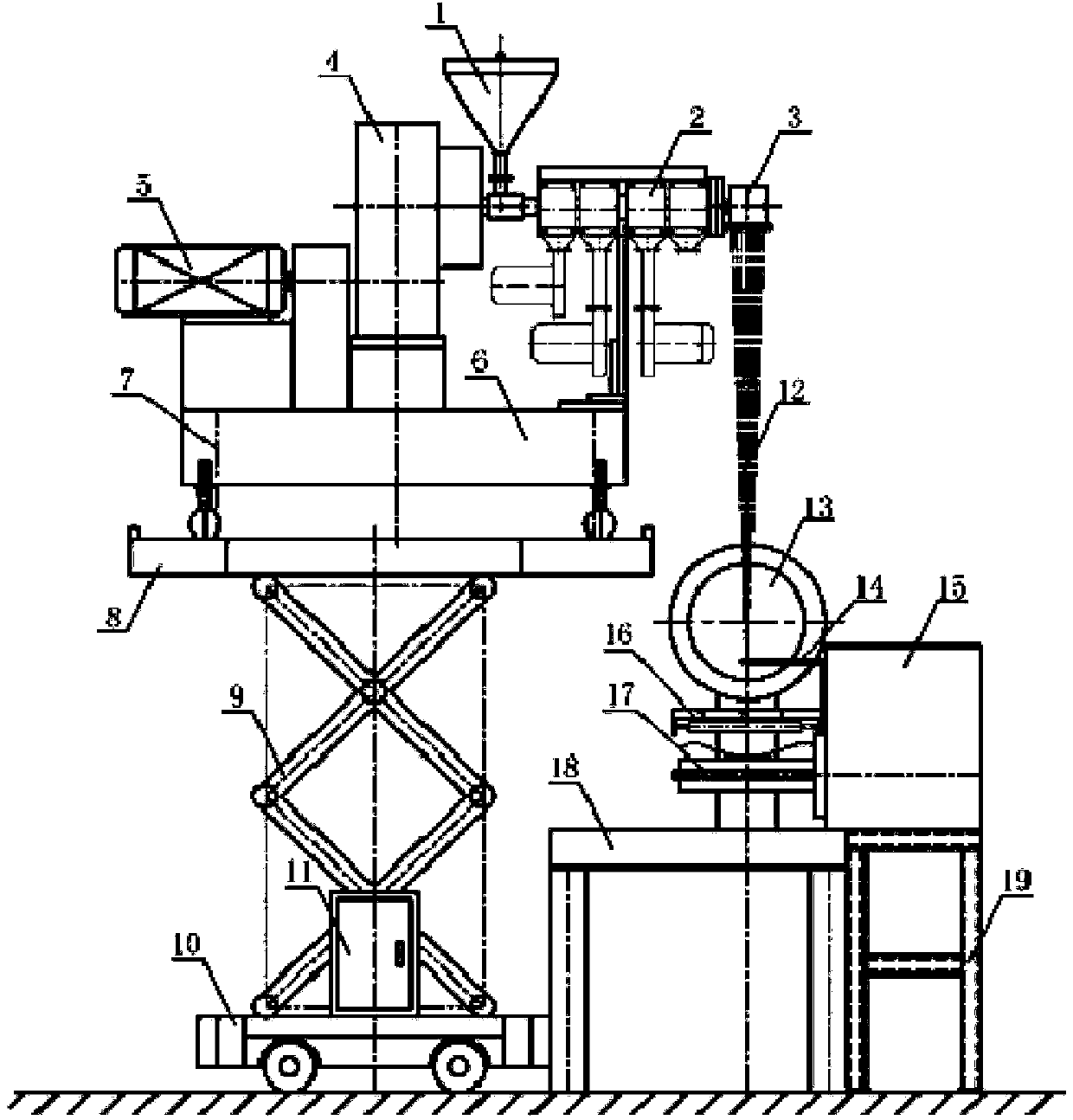 Melt spinning method using X-ray for online synchronous detection