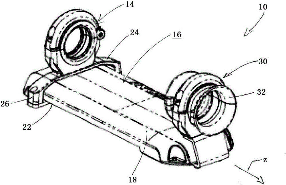 Device for guiding at least one line of a joint arm robot, and joint arm robot