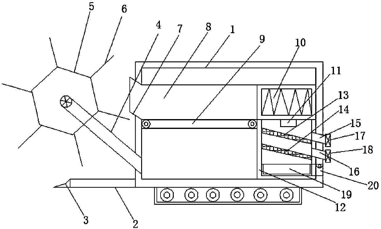 Rice harvesting device