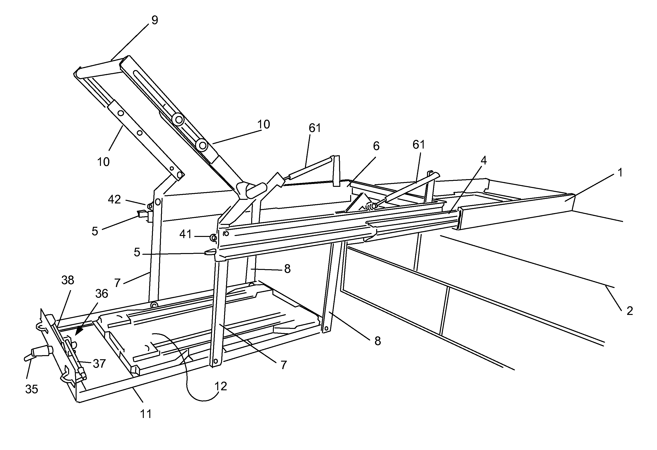 Automobile luggage compartment storage device