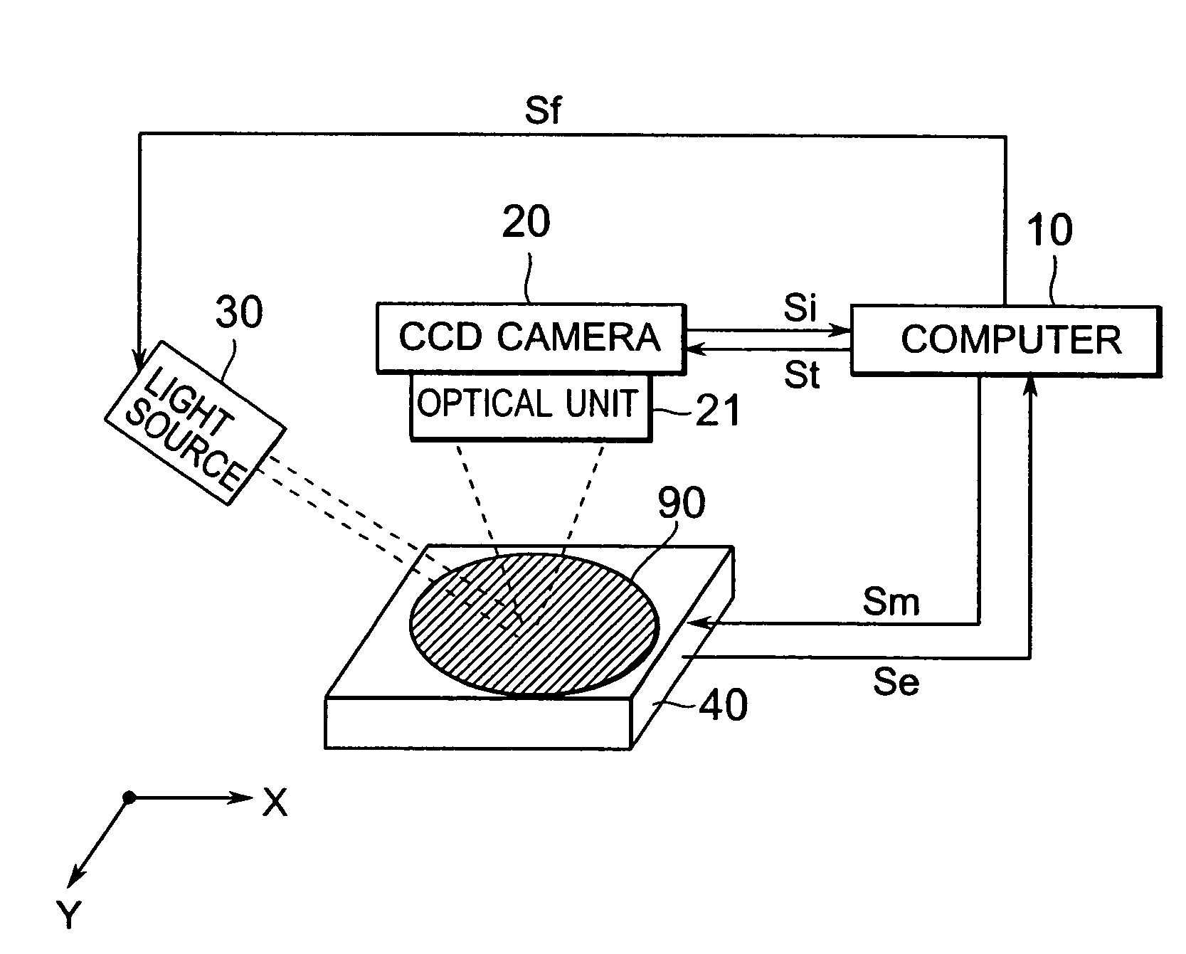 Probe mark reading device and probe mark reading method