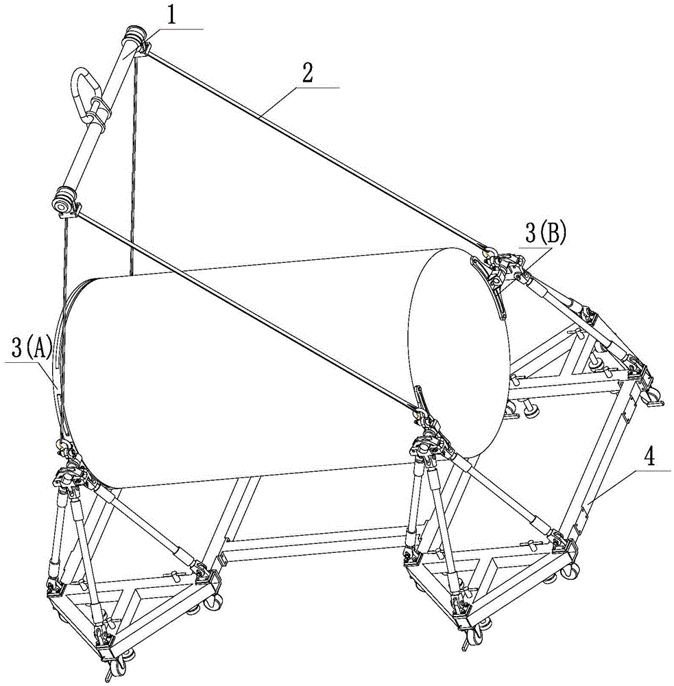 A sling type spreader for horizontal lifting