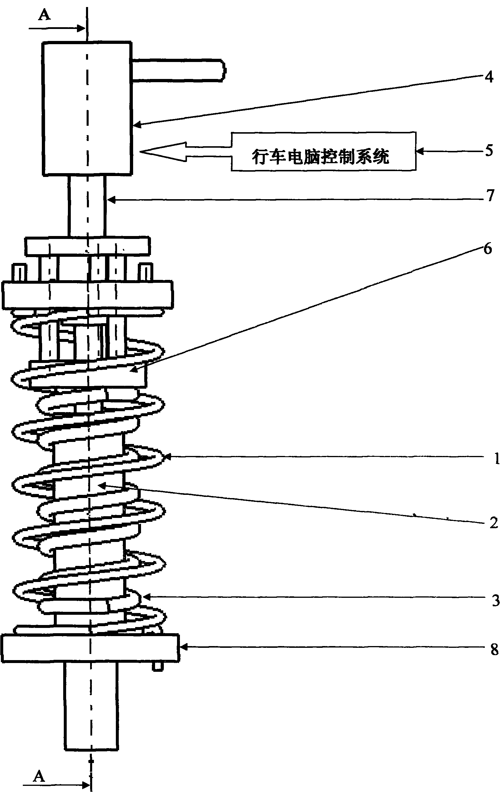 Shock absorption system for realizing vehicle suspension variation