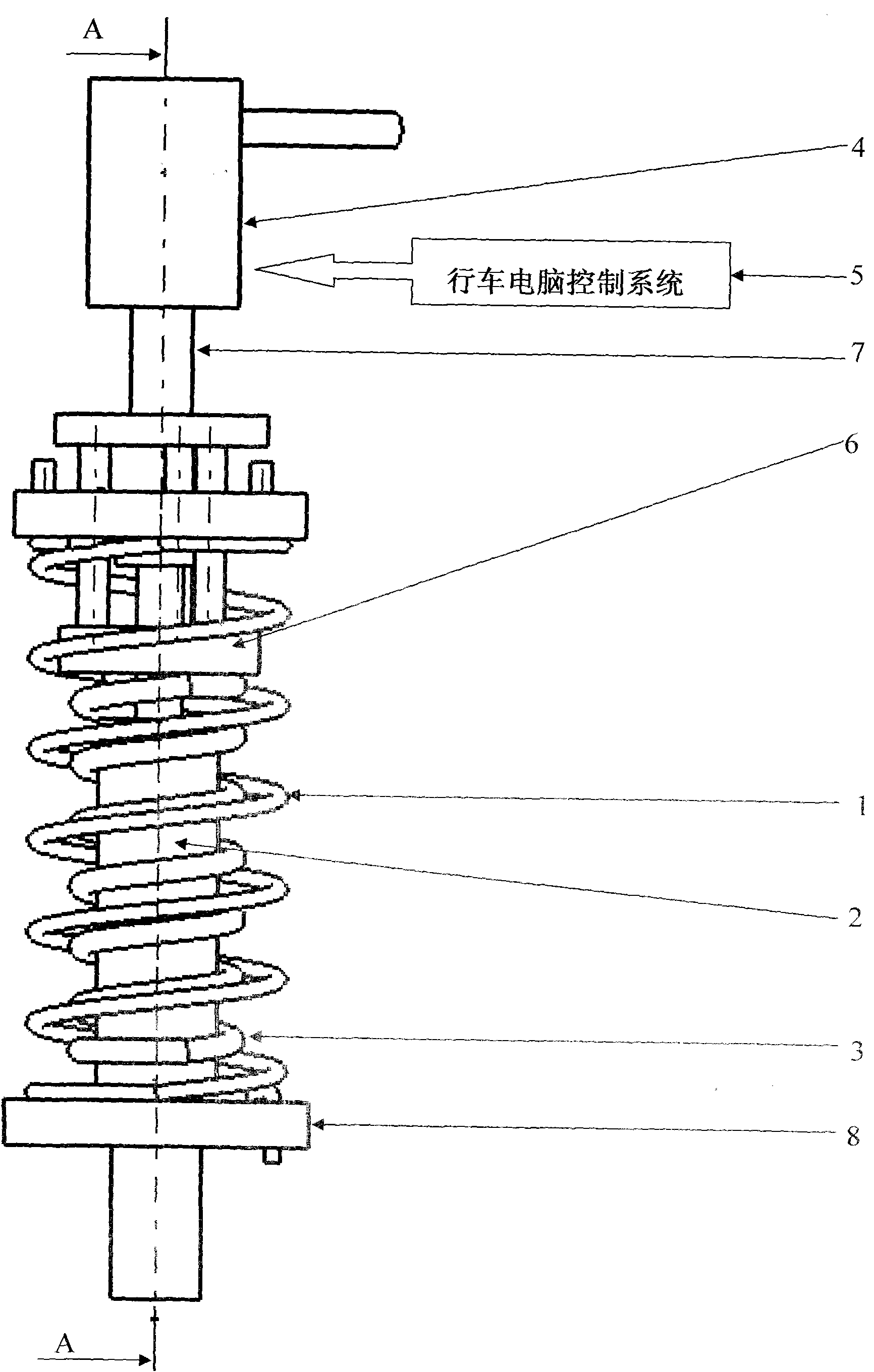 Shock absorption system for realizing vehicle suspension variation