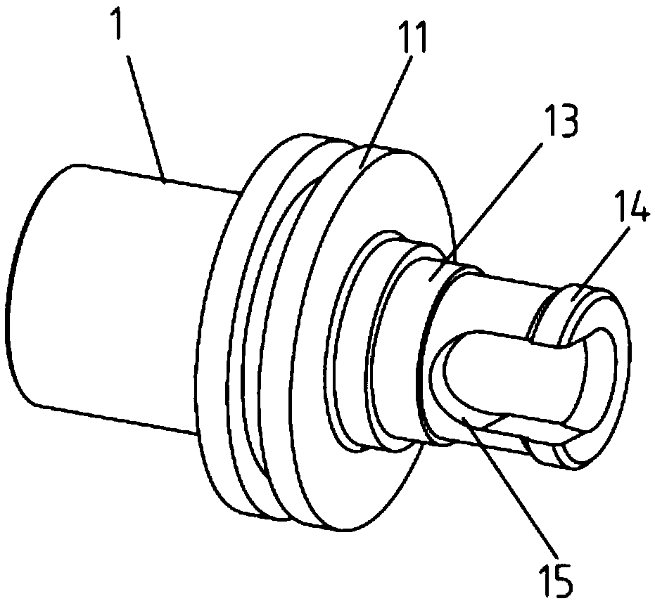 Bent RF connector housing