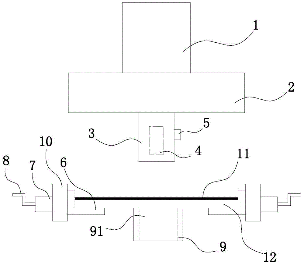 Punching device based on filming and laser positioning and method thereof