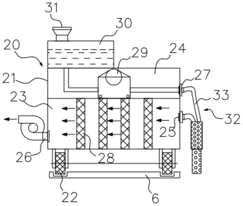 Dust fall system for urban long and narrow type support-free deep foundation pit excavation construction