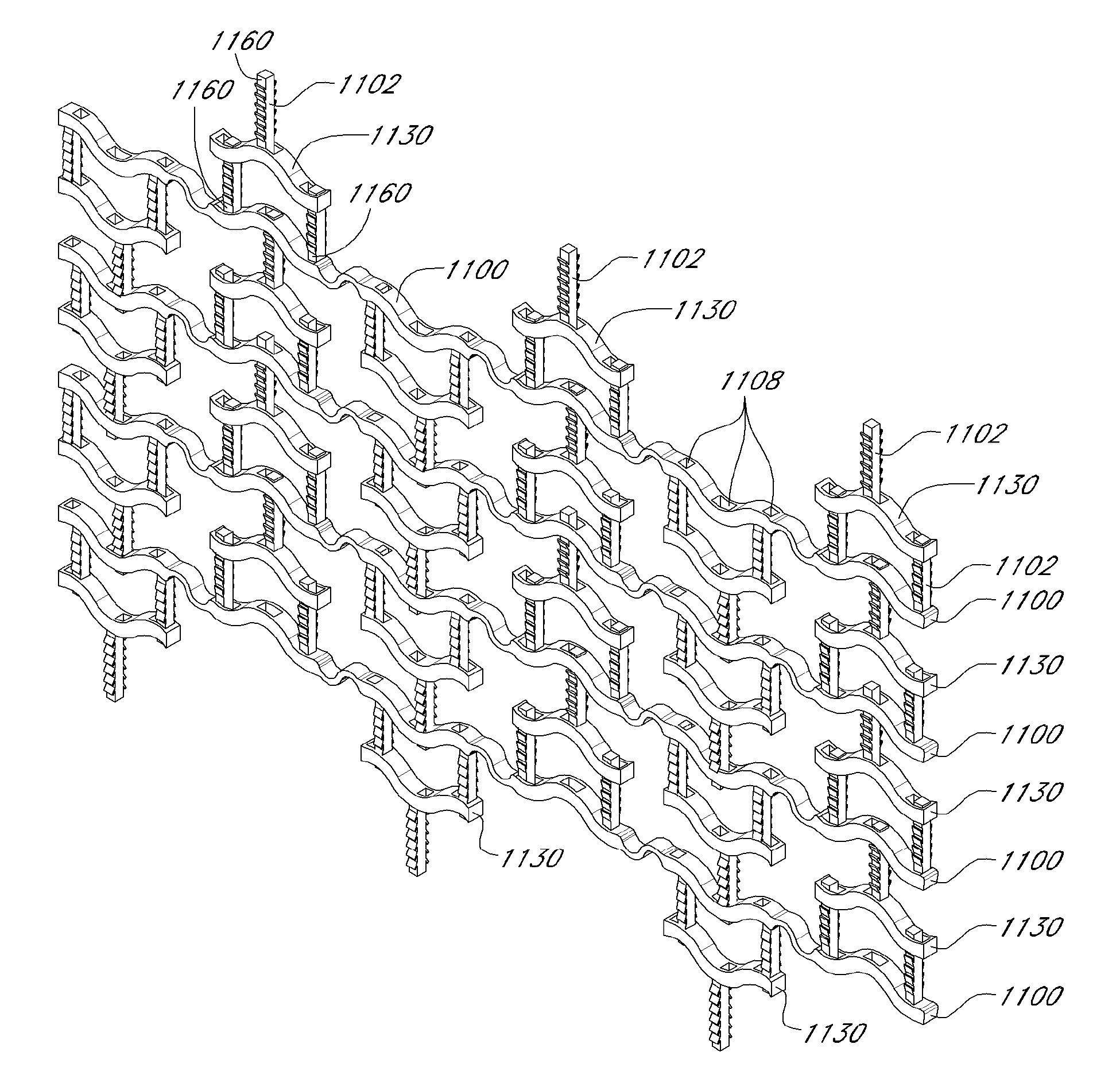 Axially nested slide and lock expandable device