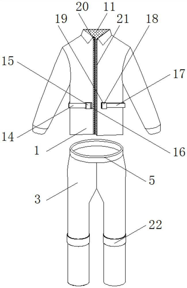 Flame-retardant firefighter uniform with cooling effect