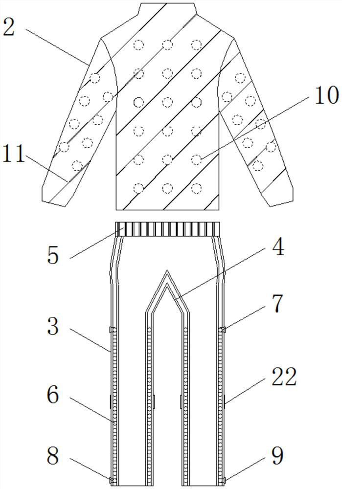 Flame-retardant firefighter uniform with cooling effect