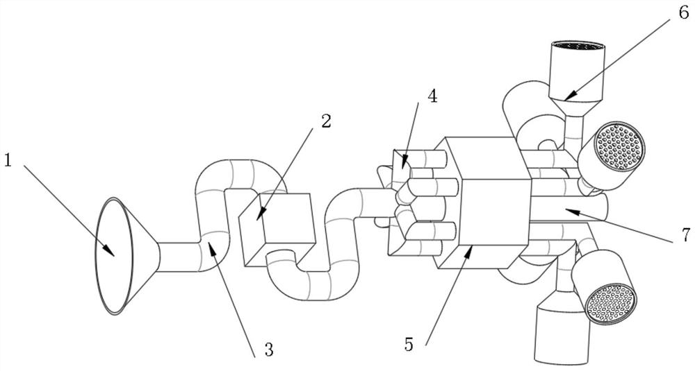 Ventilating and filtering device for civil air defense project