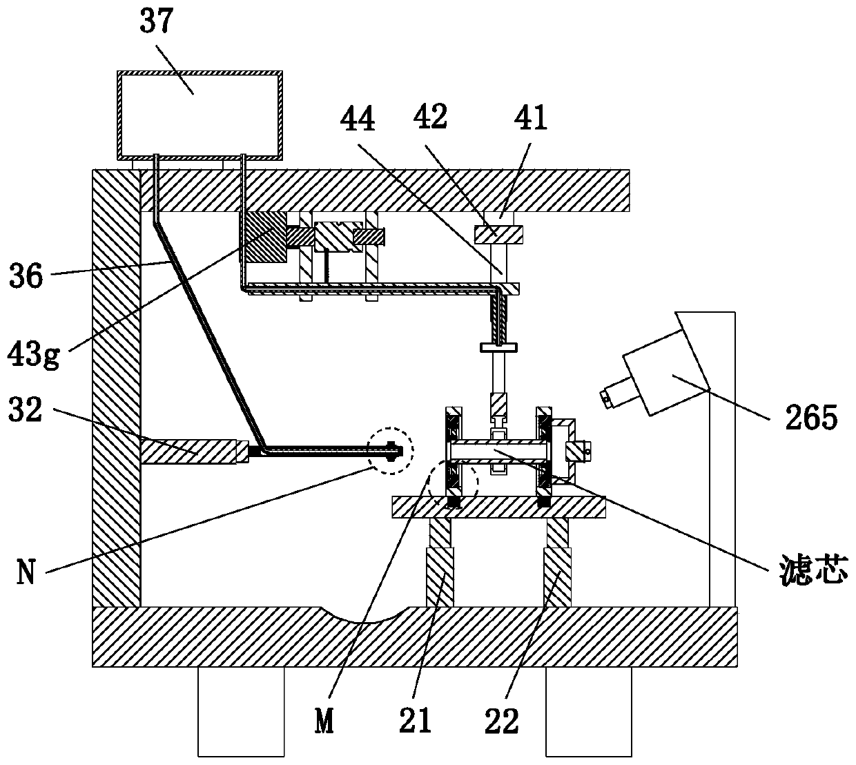 Rapid cleaning machine and rapid cleaning method for filter element of water purifier