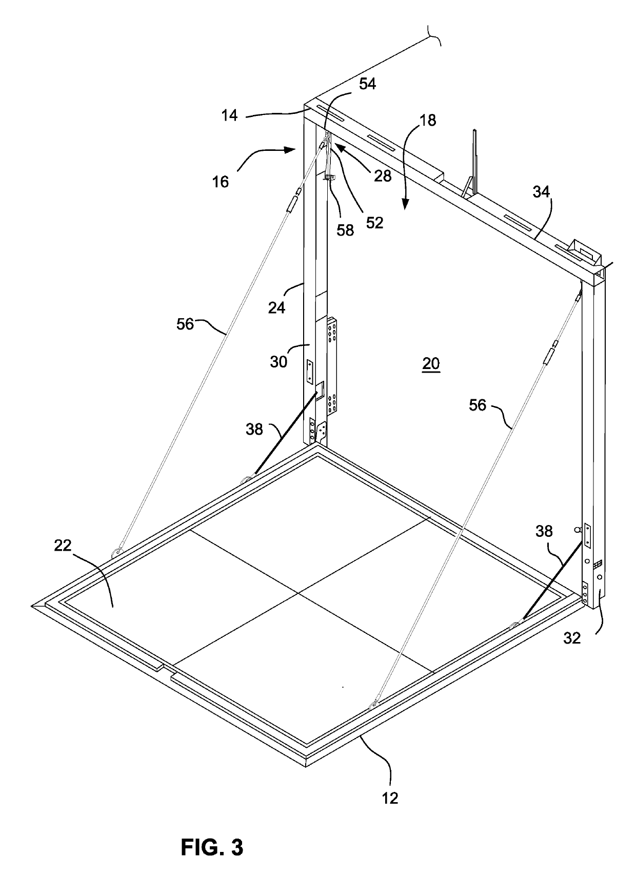 Ramp door operating mechanism