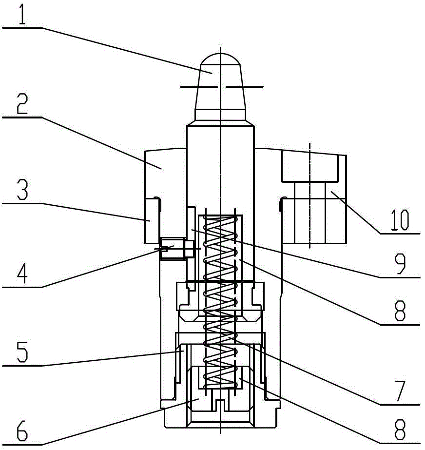 Elastic locating pin