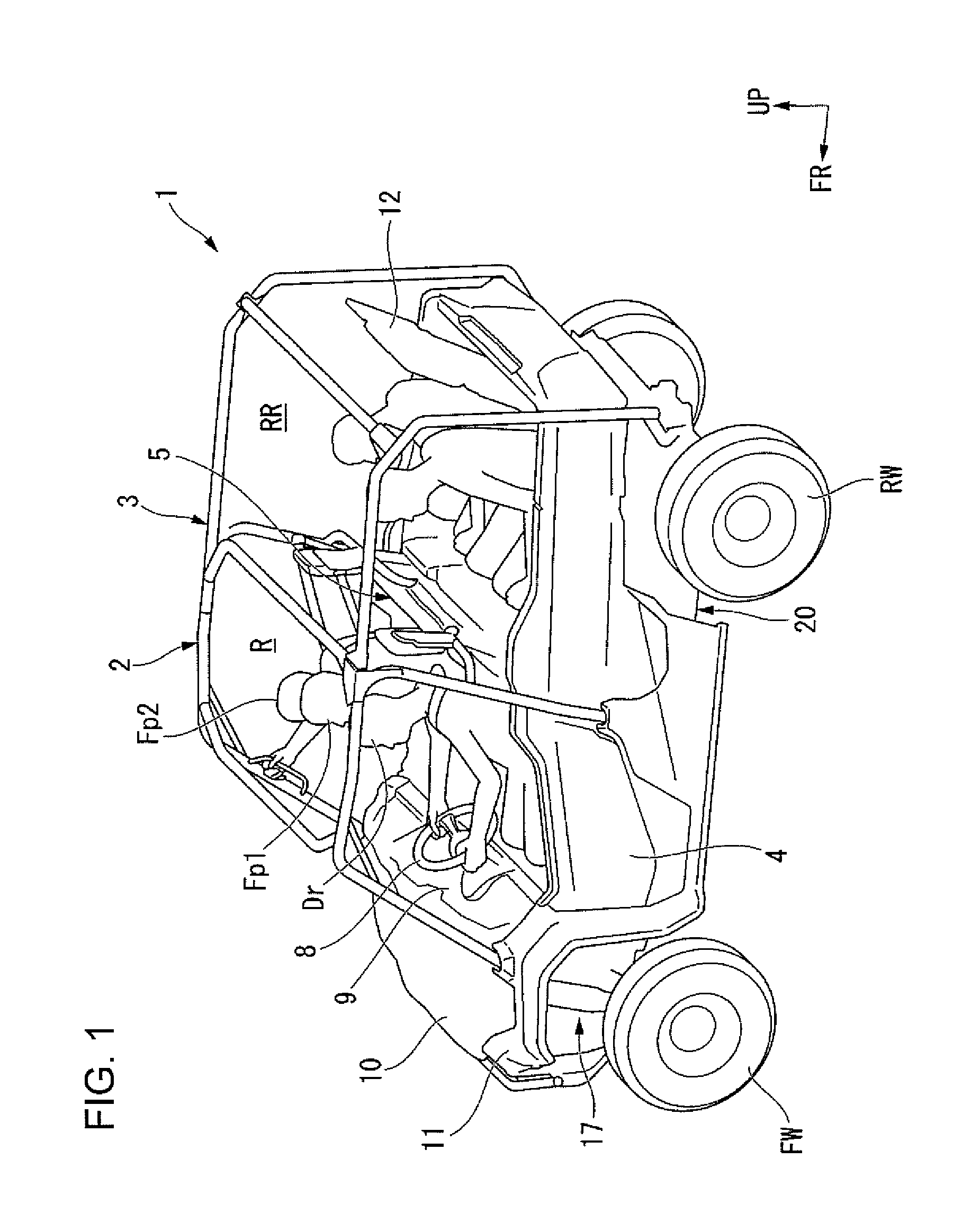 Floor support structure of vehicle