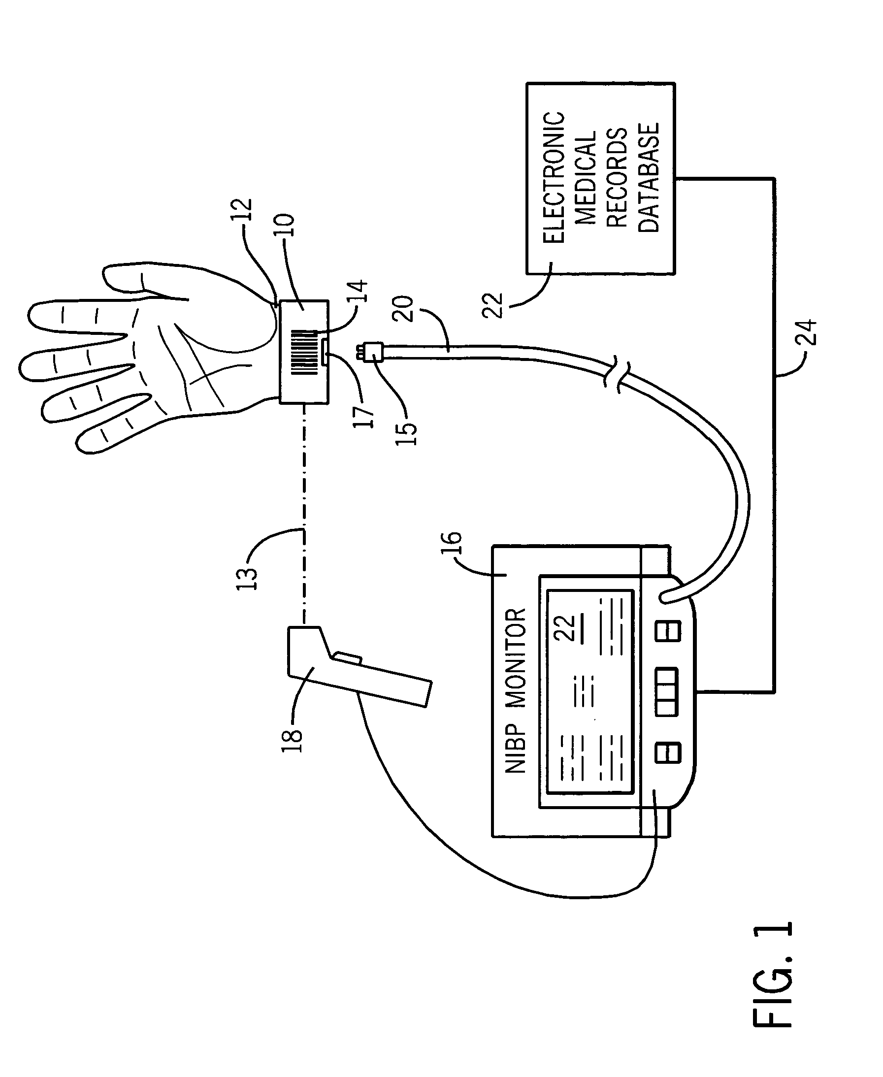 Apparatus, system and method for collecting non-invasive blood pressure readings