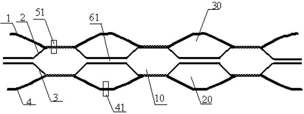 A block multi-stage inflatable composite structure fabric