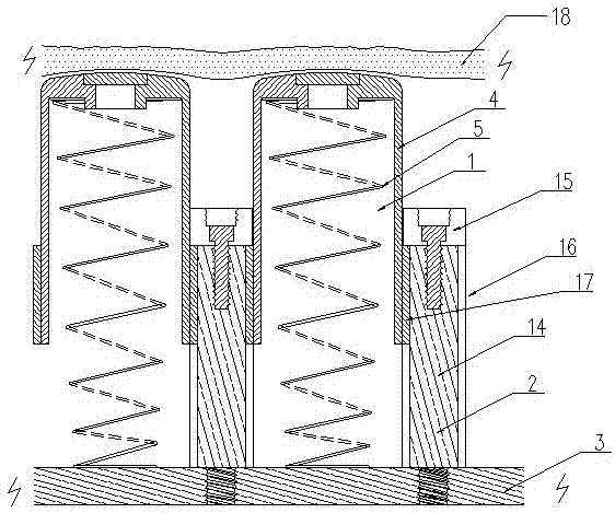 Independent lifting spring pad