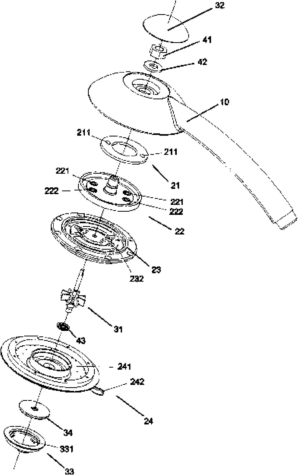 Shower head capable rotating upward and downward