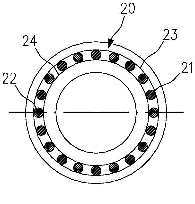 Concrete precast pile with mixed reinforcement of glass fiber-reinforced polymers and steel bars