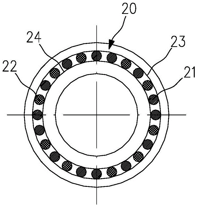 Concrete precast pile with mixed reinforcement of glass fiber-reinforced polymers and steel bars