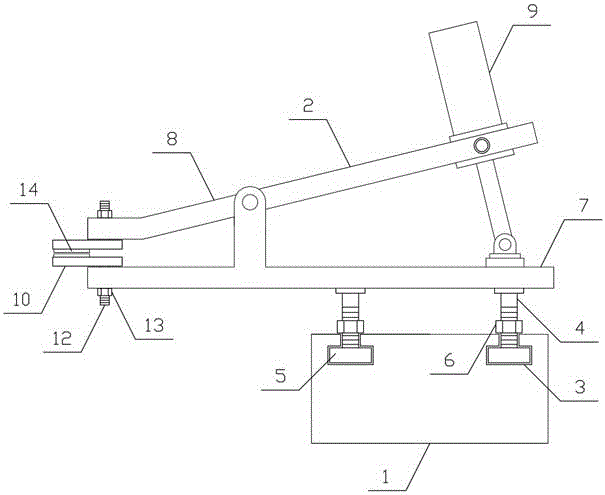 A tinplate clamping mechanism