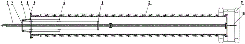 1100kV high-voltage 11000A high-current lead-out bushing