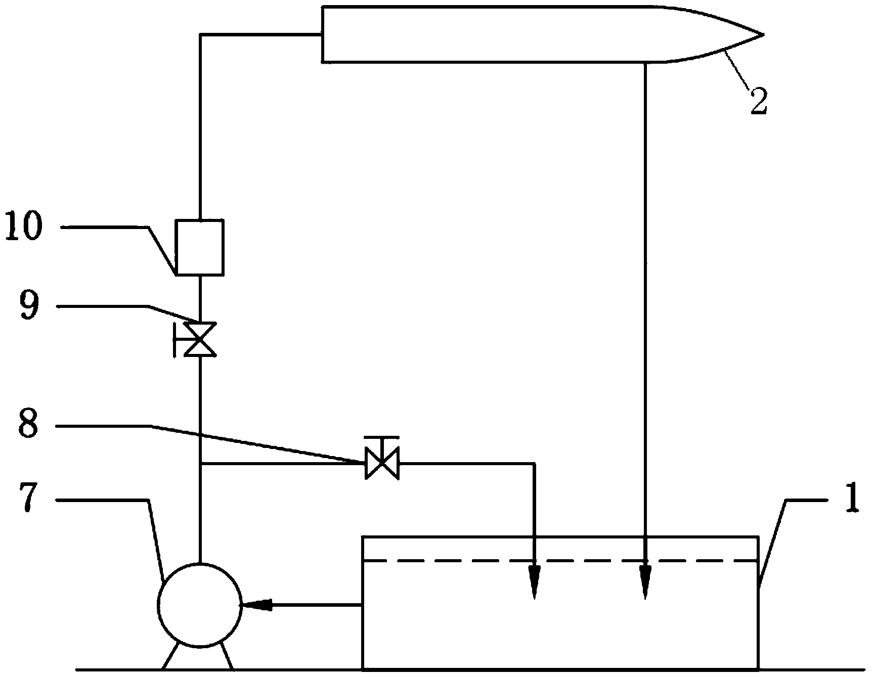 Test device for assessing drag reduction effect of bionic jet flow surface revolution body wall surface and test method